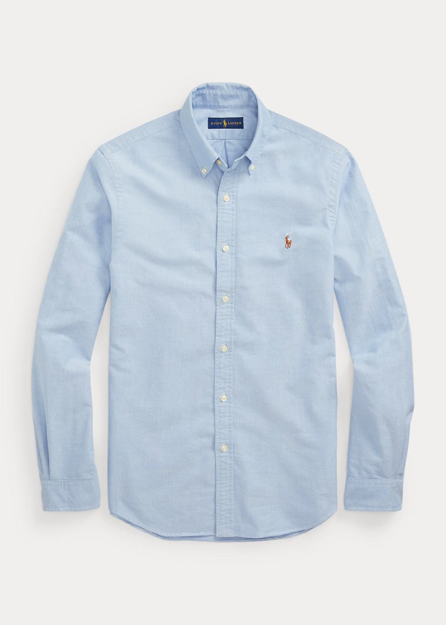 Chemise Ralph Lauren ajustée bleue en coton pour homme | Georgespaul
