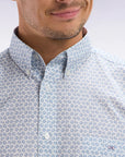 Chemise à motifs Eden Park bleue pour homme | Georgespaul
