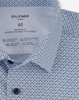 Chemise à motifs OLYMP bleue pour homme | Georgespaul
