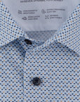 Chemise à motifs OLYMP bleue pour homme | Georgespaul