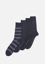 Charger l&#39;image dans la galerie, Coffret 4 paires de chaussettes homme Tommy Hilfiger bleues I Georgespaul
