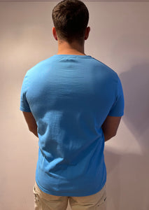 T-Shirt homme Georgespaul bleu en coton bio (100% Made in France)
