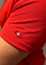 Charger l&#39;image dans la galerie, T-Shirt Georgespaul rouge en coton bio (100% Made in France)
