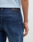 Jean BOSS marine slim en coton pour homme | Georgespaul