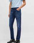 Jean BOSS marine slim en coton pour homme | Georgespaul
