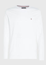 Charger l&#39;image dans la galerie, T-Shirt manches longues Tommy Hilfiger blanc en coton bio

