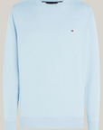 Pull Tommy Hilfiger bleu en coton bio - Georgespaul