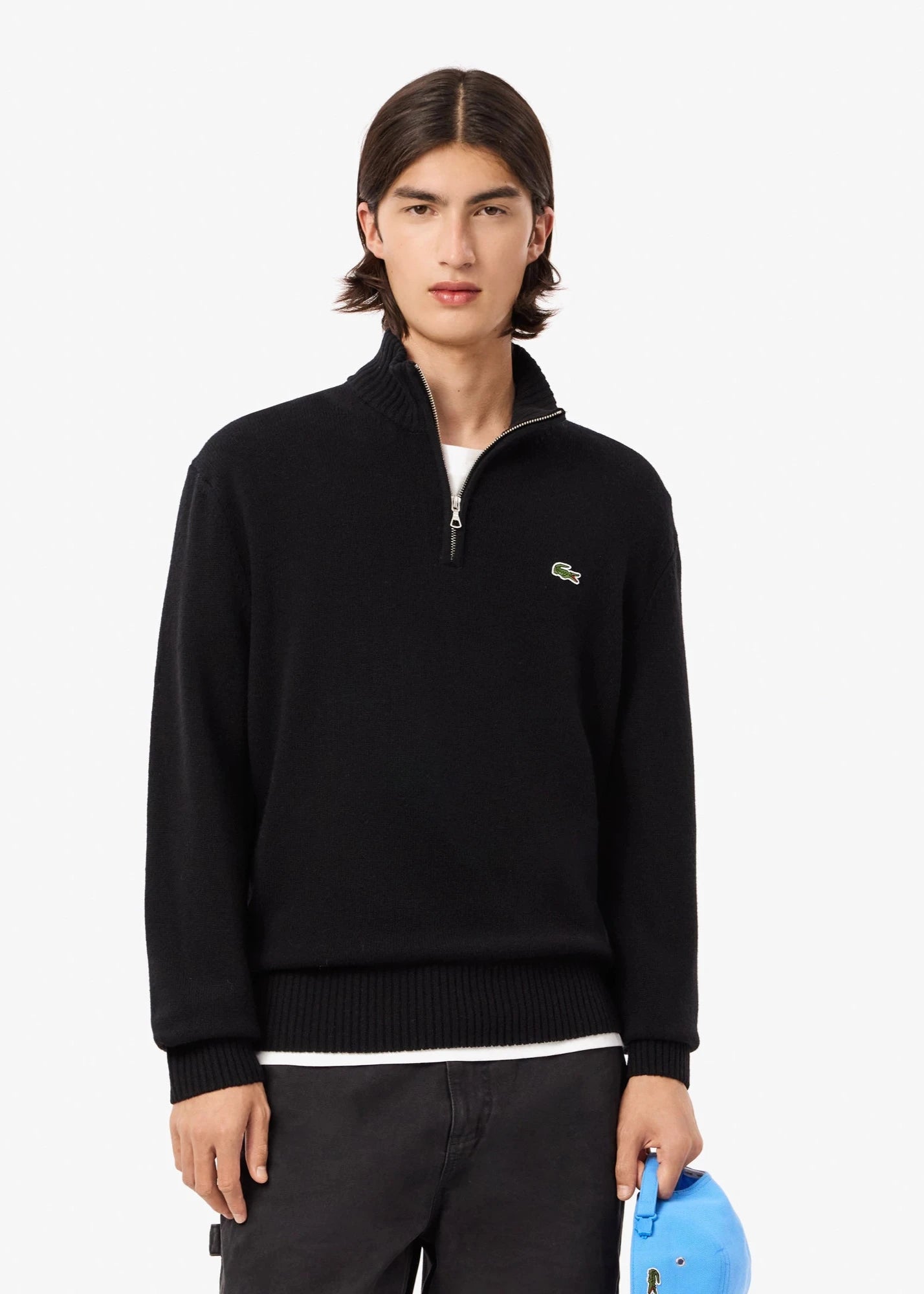 Pull camionneur Lacoste noir homme Georgespaul