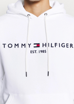 Charger l&#39;image dans la galerie, Sweat à capuche Tommy Hilfiger blanc en coton bio | Georgespaul
