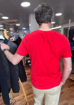 Charger l&#39;image dans la galerie, T-Shirt homme Georgespaul rouge en coton bio (100% Made in France)

