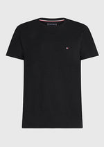 Charger l&#39;image dans la galerie, T-Shirt homme Tommy Hilfiger ajusté noir en coton stretch | Georgespaul
