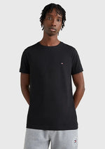 Charger l&#39;image dans la galerie, T-Shirt homme Tommy Hilfiger ajusté noir en coton stretch | Georgespaul
