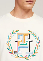 Charger l&#39;image dans la galerie, T-Shirt logo Tommy Hilfiger beige
