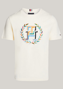 T-Shirt logo Tommy Hilfiger beige