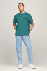 Charger l&#39;image dans la galerie, T-Shirt signature Tommy Jeans bleu
