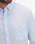 chemise-eden-park-bleue-lin-homme-E26CHECL0001BLC25-zoom