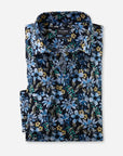 Chemise à motifs OLYMP droite marine