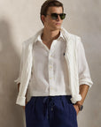 chemise-ralph-lauren-blanche-lin-homme--face