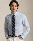 chemise-ralph-lauren-bleue-homme-lin-710B15594005-face