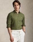 chemise-ralph-lauren-kaki-homme-lin-710966294513-face