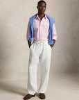 chemise-ralph-lauren-rayures-rose-homme-710B22593001-porte