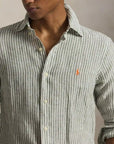 chemise-ralph-lauren-verte-lin-homme-710B15594001-zoom