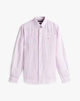 chemise-rayee-tommy-hilfiger-homme-rose-a-plat