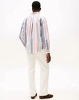 chemise-rayures-tommy-hilfiger-orange-homme-dos