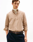 chemise-tommy-hilfiger-beige-homme-face