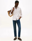 chemise-tommy-hilfiger-homme-beige-porte