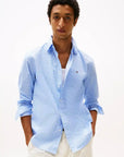 chemise-tommy-hilfiger-homme-bleu-motifs-face