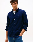 chemise-tommy-hilfiger-marine-homme-face