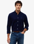 chemise-tommy-hilfiger-marine-velours-MW0MW40486BCL-face