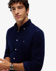 chemise-tommy-hilfiger-marine-velours-MW0MW40486BCL-zoom