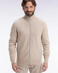 gilet-zippe-eden-park-beige-homme-face-zoom