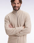 gilet-zippe-eden-park-beige-homme-face