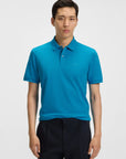 polo-boss-homme-bleu-face-porte