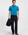 polo-boss-homme-bleu-porte-face