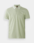 polo-boss-homme-vert-clair-a-plat