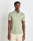 polo-boss-homme-vert-clair-face