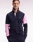 polo-manches-longues-eden-park-marine-homme-face
