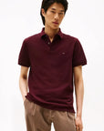 polo-tommy-hilfiger-homme-bordeaux-face