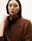 pull-camionneur-femme-tommy-hilfiger-marron-zoom