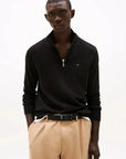 pull-camionneur-tommy-hilfiger-noir-homme-face