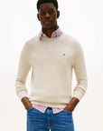 pull-tommy-hilfiger-beige-homme-face