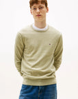 pull-tommy-hilfiger-vert-homme-face