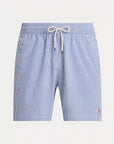 short-de-bain-raye-ralph-lauren-bleu-homme-plat