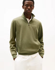 sweat-caionneur-tommy-hilfiger-kaki-homme-face