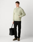 sweat-capuche-boss-vert-homme-profil