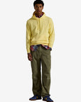 sweat-capuche-ralph-lauren-jaune-homme-porte